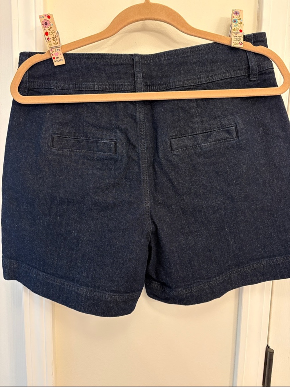 INC Classic High-Rise Dark Rinse Denim Shorts - Picture 3 of 8